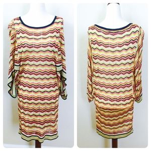 *Trina Turk* Casablanca Chevron Knit Dress- PETITE